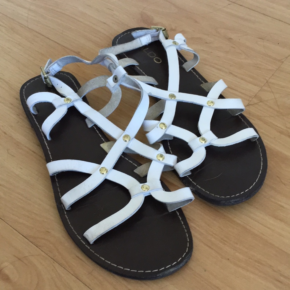 White sandals
